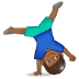 🤸🏾 person cartwheeling: medium-dark skin tone display on Samsung